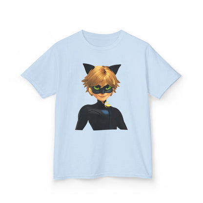 Kids Cat Superhero Tee, Cartoon Shirt, Children's Birthday Gift, Fun Playwear, Gift for Kids, Cat Lover Gift
