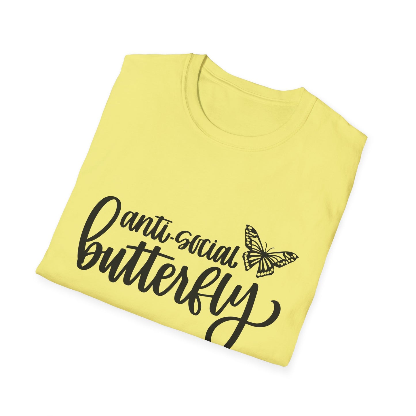 Anti-Social Butterfly Unisex Softstyle T-Shirt - Perfect for Introverts