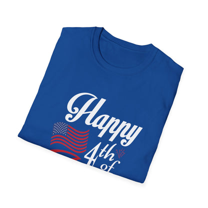 Patriotic 4th of July Unisex Softstyle T-Shirt, Independence Day Tee, Festival Shirt, Summer Celebrations, BBQ Outfit