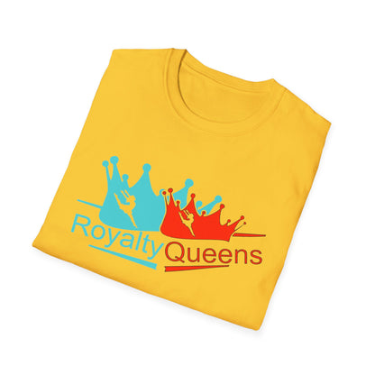 Royalty Queens Unisex T-Shirt, Softstyle Tee for Girls, Crown Graphic, Birthday Gift, Queen's Day Celebration, Casual Wear