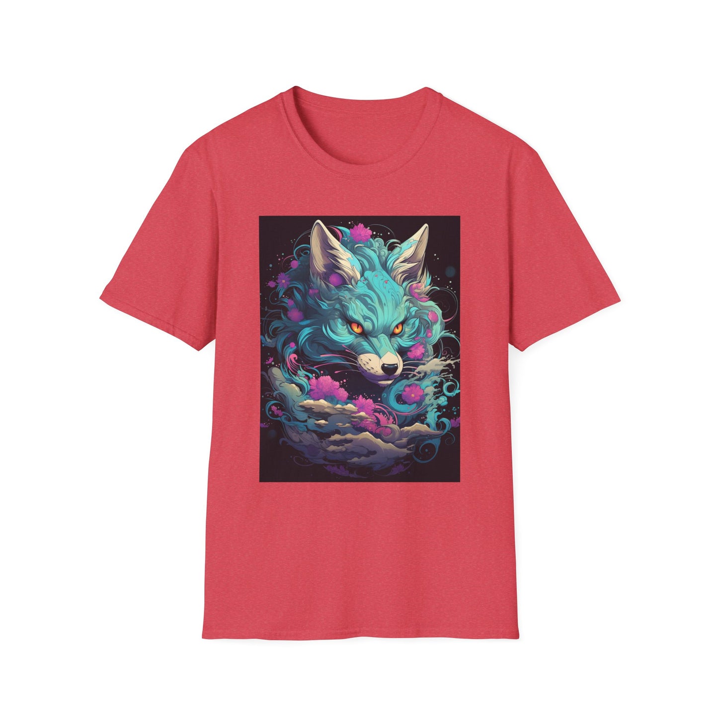 Mystical Wolf T-Shirt | Unisex Softstyle Tee, Fantasy Apparel, Gift for Nature Lovers, Unique Statement Shirt, Casual Fashion