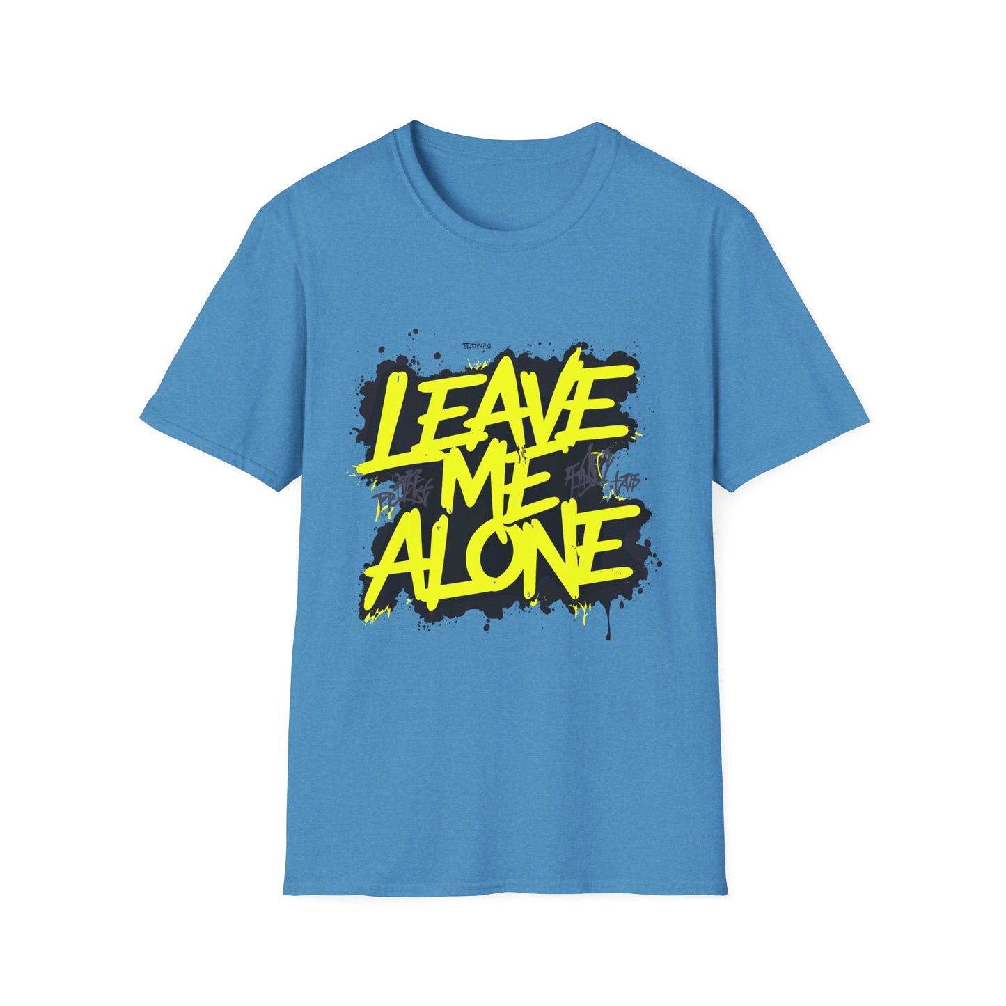 Unisex Softstyle T-Shirt with 'Leave Me Alone' Design - Funny Gift, Casual Wear, Relaxation, Self-Care, Gifts for Introverts