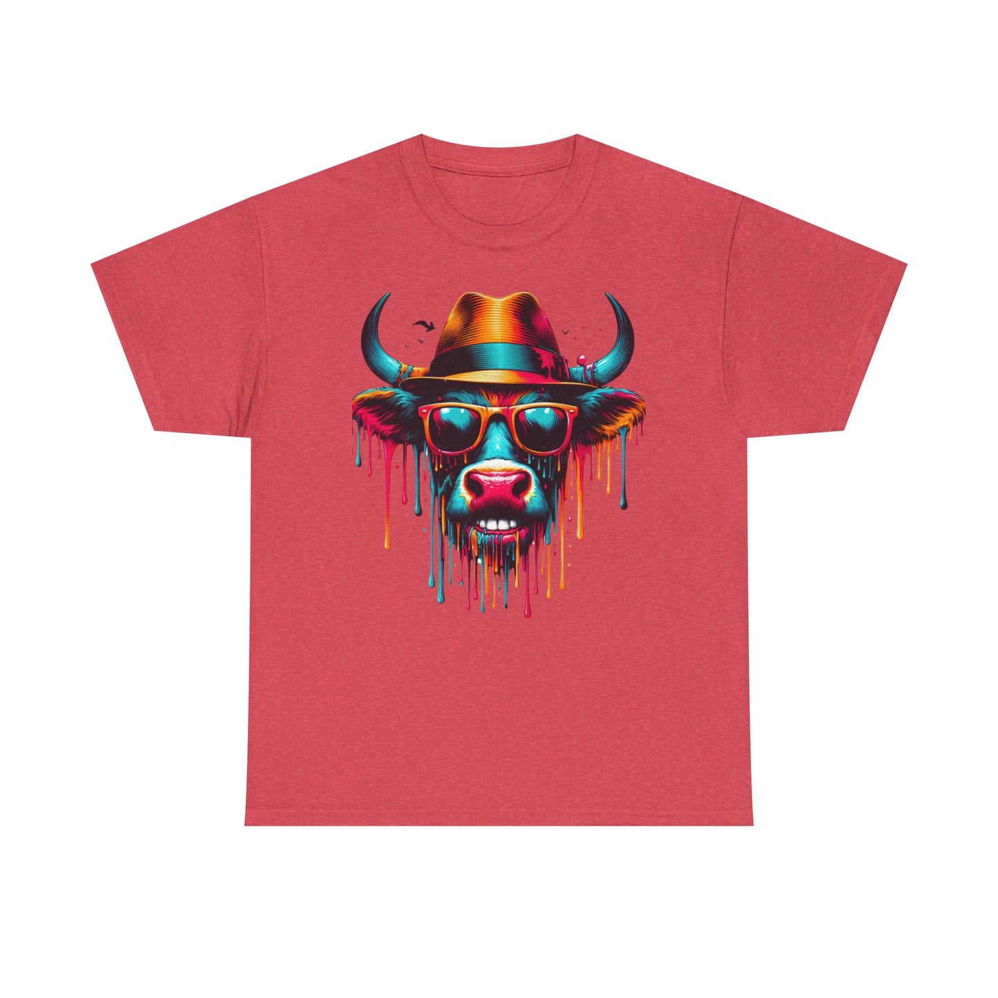 Cool Cow Graphic Unisex Heavy Cotton Tee - Fun Party T-Shirt
