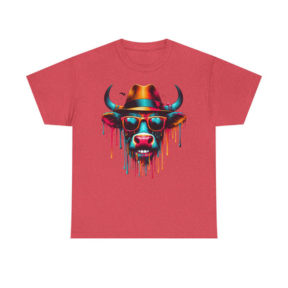 Cool Cow Graphic Unisex Heavy Cotton Tee - Fun Party T-Shirt