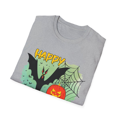 Happy Halloween Unisex Softstyle T-Shirt, Spooky Shirt, Halloween Tee, Fall Fashion, Trick or Treat Apparel