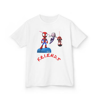 Kids' Friends Spider-Man Tee - Fun & Colorful Cotton T-Shirt for Young Superheroes