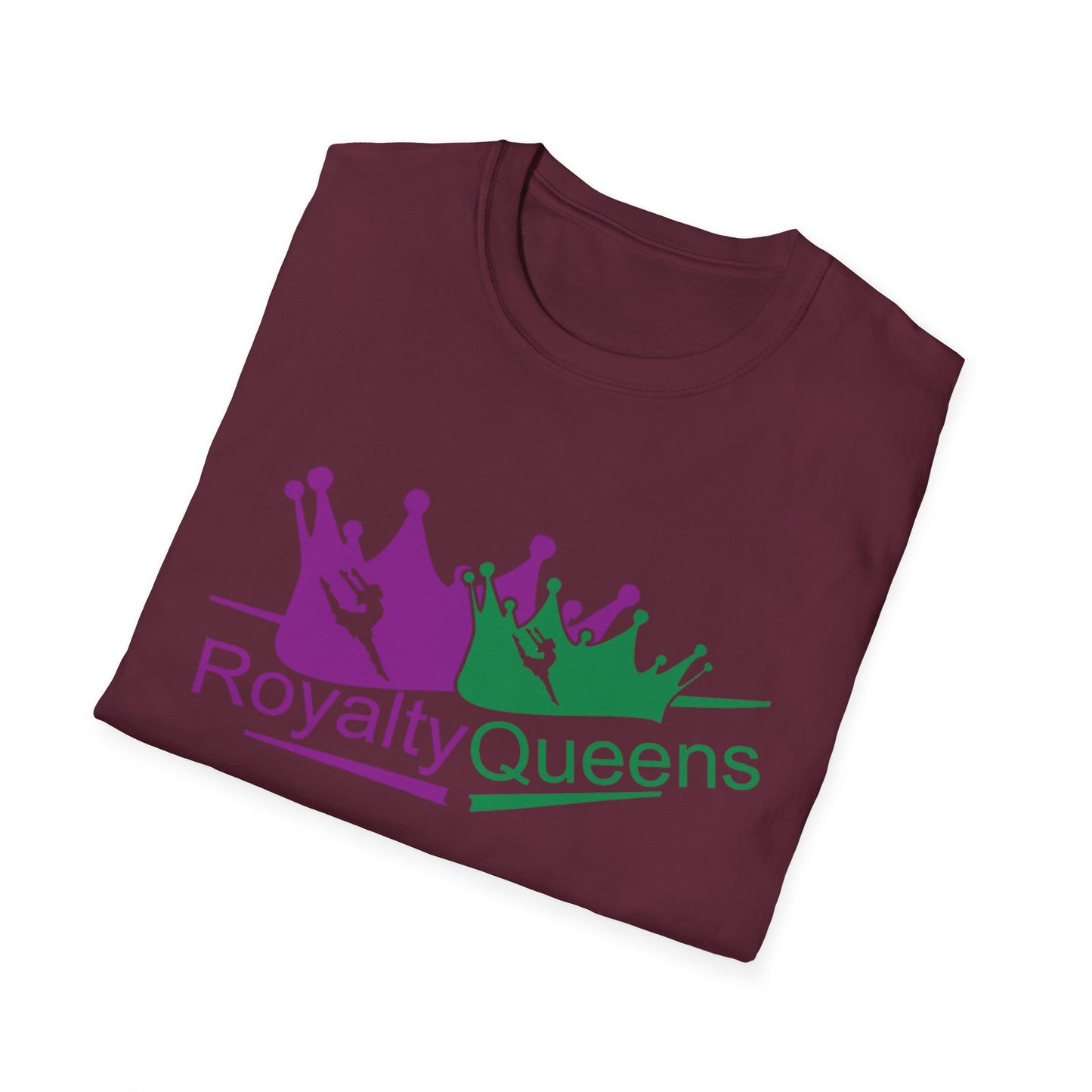 Royalty Queens T-Shirt, Unisex Softstyle Tee for Celebrations, Birthday Gifts, Empowerment Wear, Casual Fashion, Crown Design