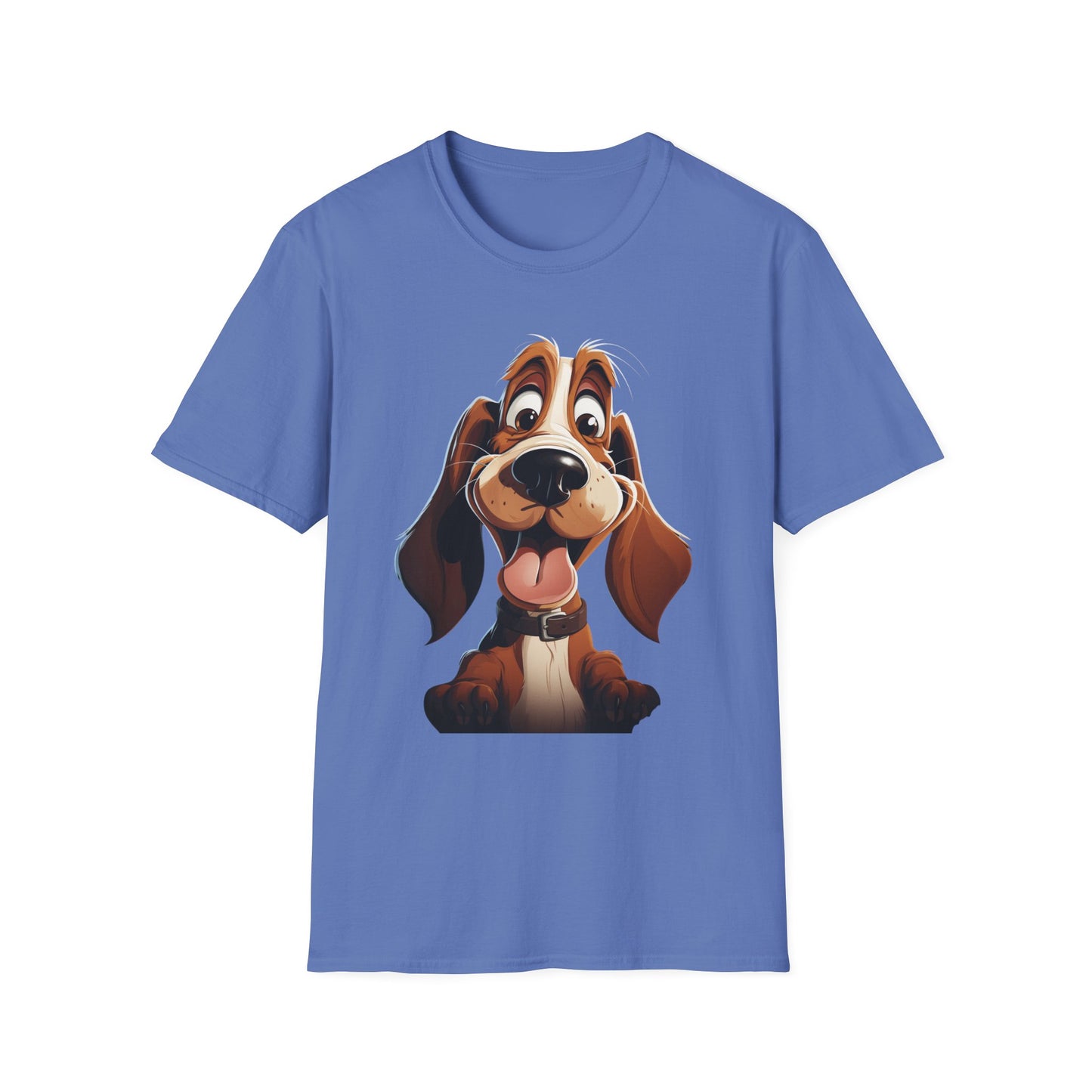 Cute Cartoon Dog Unisex Softstyle T-Shirt - Perfect for Pet Lovers