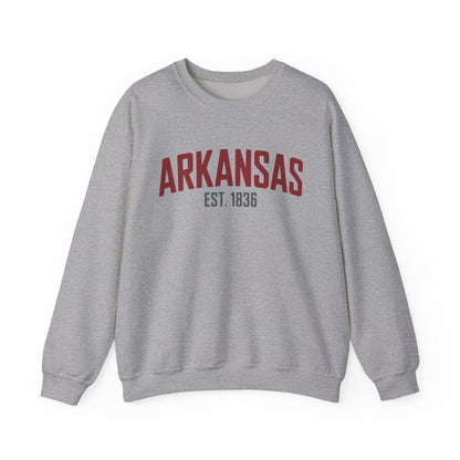 Arkansas Established 1836 Crewneck Sweatshirt
