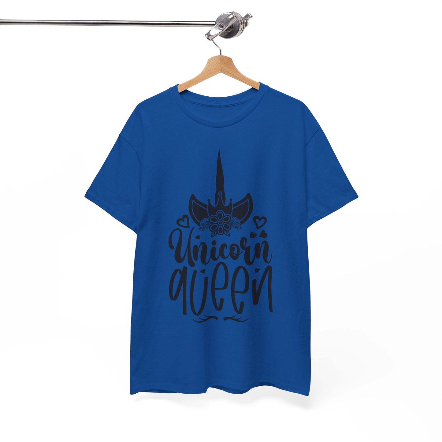 Unicorn Queen Unisex Heavy Cotton Tee - Fun and Playful Graphic T-Shirt for Unicorn Lovers