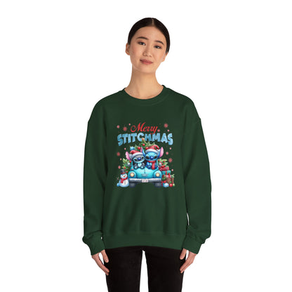 Merry Stitchmas Sweatshirt – Cute Stitch Holiday Crewneck