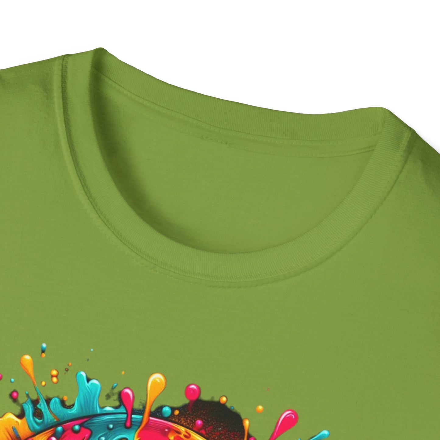 Colorful Drip Skull Unisex T-Shirt - Vibrant Graphic Tee for Art & Music Lovers