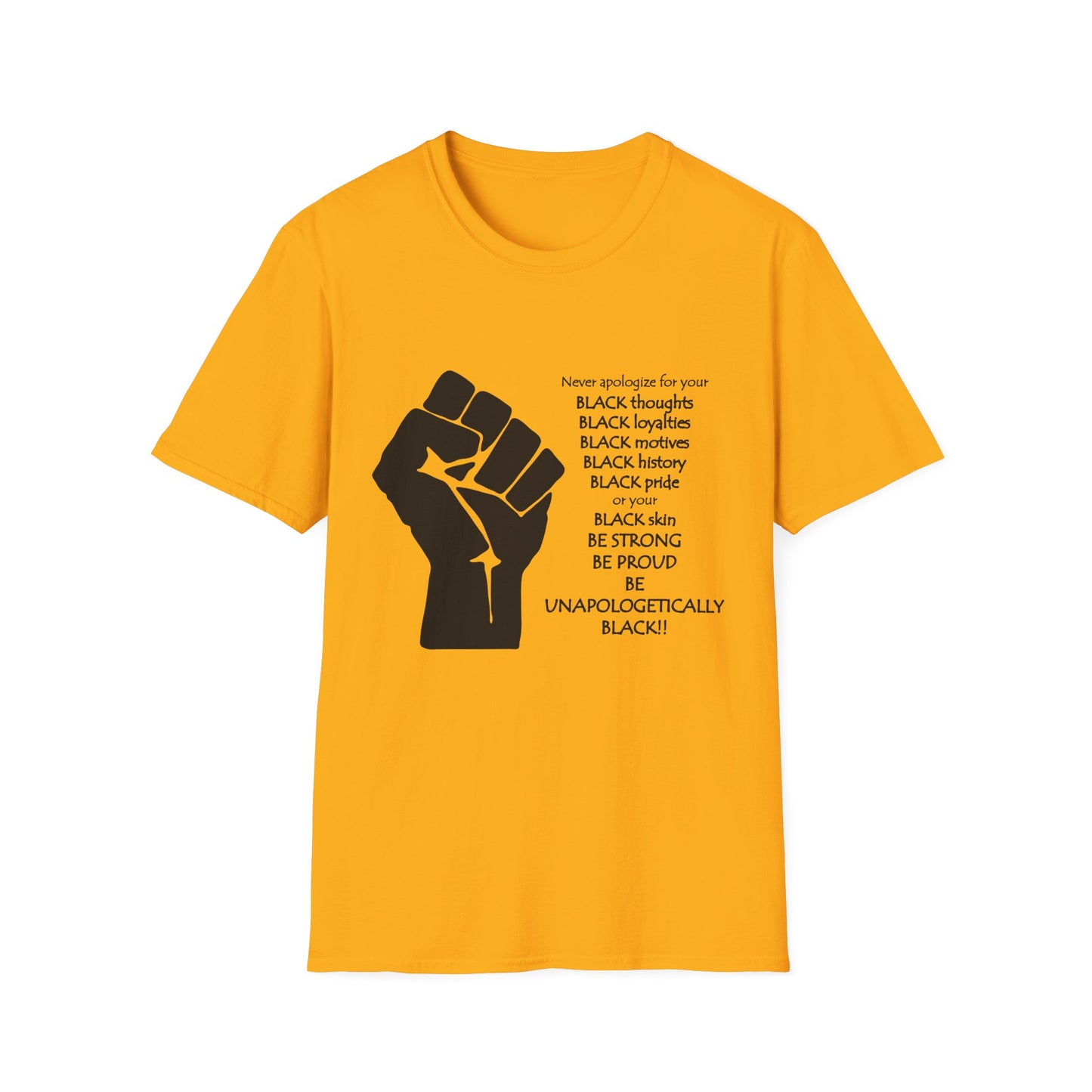 Empowerment Graphic T-Shirt: Unapologetically Black Tee, Activist Shirt, Social Justice Apparel, Inclusive Fashion, Statement Wear