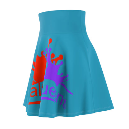 Colorful Women's Skater Skirt - 'Royalty' Design, Perfect for Spring/Summer Celebrations