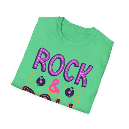 Rock & Roll Unisex Softstyle T-Shirt - Music Lovers Gift, Concert Apparel, Casual Wear, Festival Fashion, Fun Graphic Tee