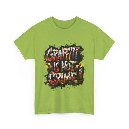 Craft is Not a Crime Unisex Heavy Cotton Tee, Graffiti Art Shirt, Streetwear, Gift for Artists, Art Lover's Top, Trendy Graphic Tee