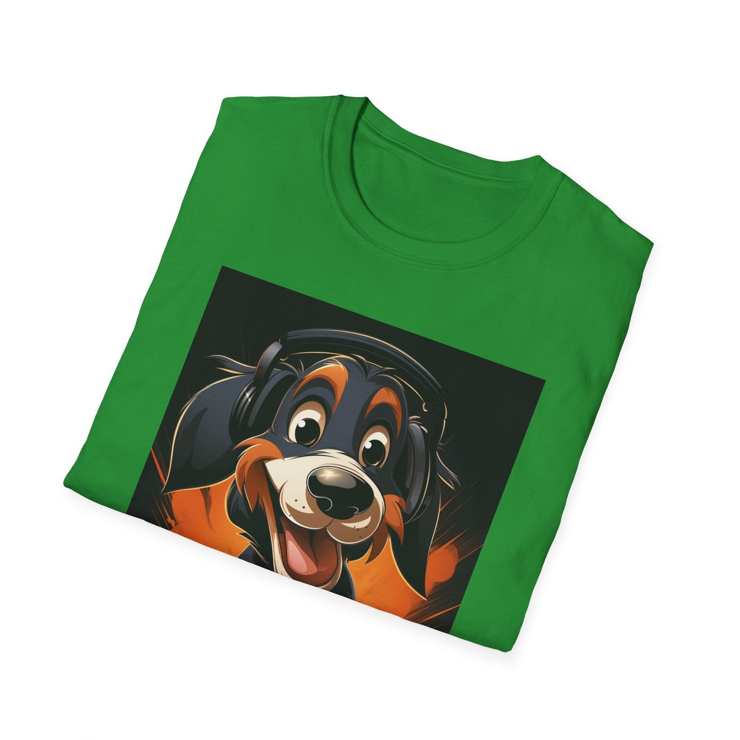 Happy Dog Graphic Unisex Softstyle T-Shirt - Perfect for Dog Lovers