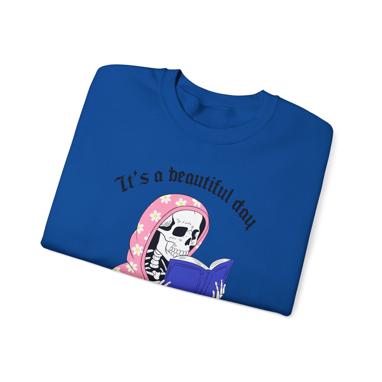 Unisex Heavy Blend™ Crewneck Sweatshirt - "It's a Beautiful Day to Leave Me Alone" Cozy Graphic
