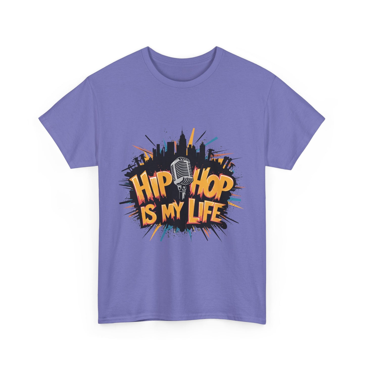 Hip Hop Is My Life Unisex Heavy Cotton Tee, Music Lover Gift, Streetwear T-Shirt, Cool Graphic Tee, Youthful Style, Everyday Casual Wear