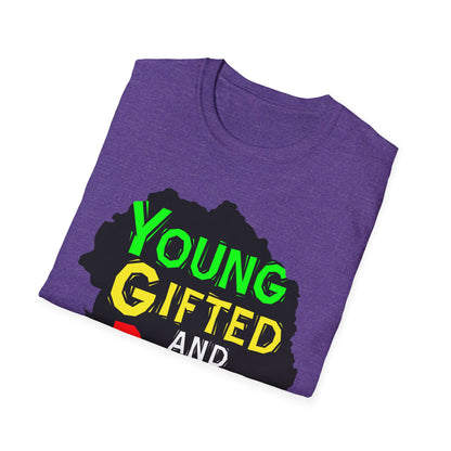 Empowerment Unisex T-Shirt, Young Gifted and Black Graphic Tee, Black History Month Gift, Inspirational Apparel, Casual Everyday Wear