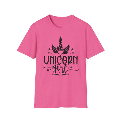 Unicorn Girl Softstyle T-Shirt for Kids & Teens - Cute Fantasy Tee