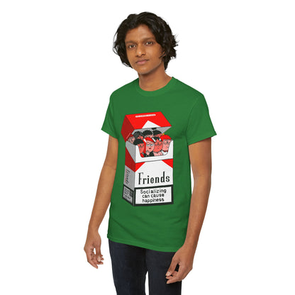 Friends Socializing Unisex Heavy Cotton Tee - Fun Graphic T-Shirt