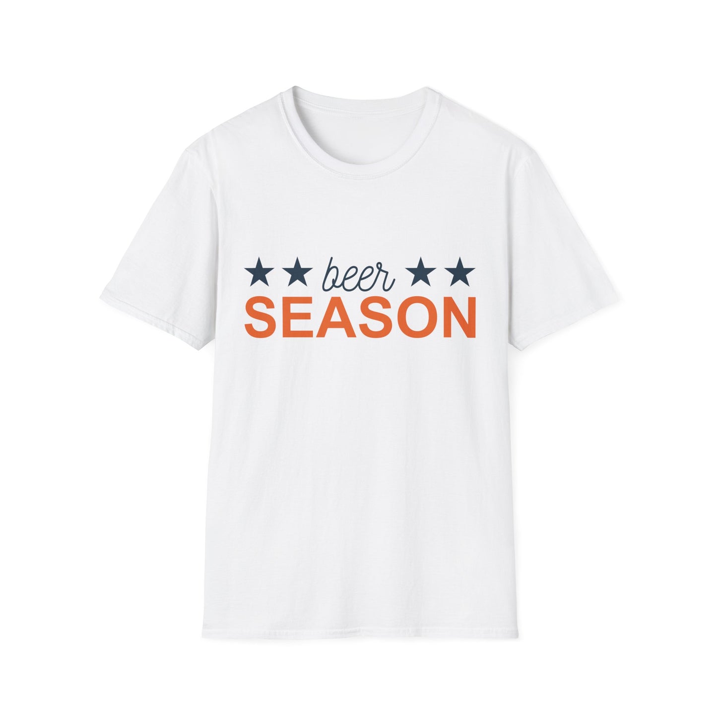 Beer Season Unisex Softstyle T-Shirt, Funny T-Shirt for Beer Lovers, Gift for Friends, Custom Apparel, Summer BBQ Outfit, Casual Wear