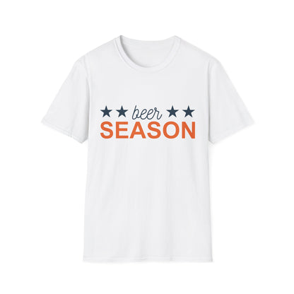 Beer Season Unisex Softstyle T-Shirt, Funny T-Shirt for Beer Lovers, Gift for Friends, Custom Apparel, Summer BBQ Outfit, Casual Wear