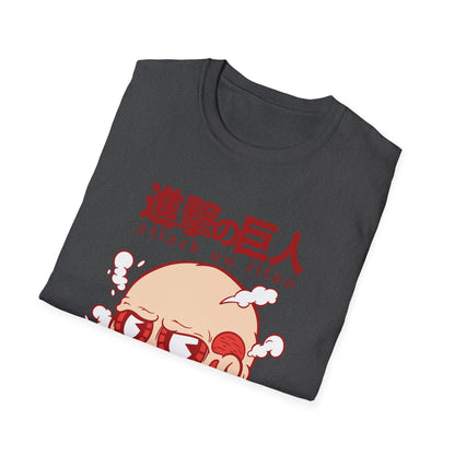 Anime-Inspired Unisex Softstyle T-Shirt, Perfect for Casual Wear, Gift for Anime Fans, Attack on Titan Tee, Streetwear Fashion, Cosplay Top