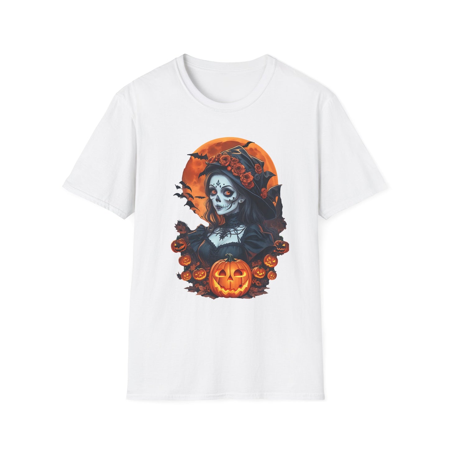 Spooky Halloween Graphic Tee, Unisex Softstyle T-Shirt, Fall Fashion, Halloween Costume, Pumpkin Decor, October Celebration
