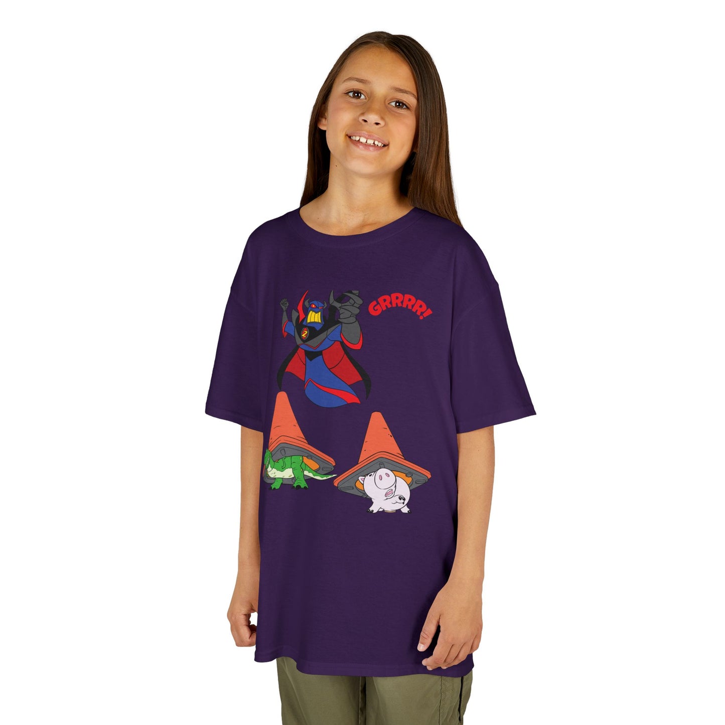Kids Cartoon Battle Tee - Fun & Unique Grrr! Design
