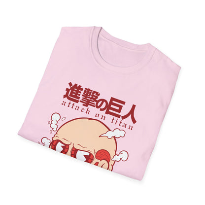 Anime-Inspired Unisex Softstyle T-Shirt, Perfect for Casual Wear, Gift for Anime Fans, Attack on Titan Tee, Streetwear Fashion, Cosplay Top
