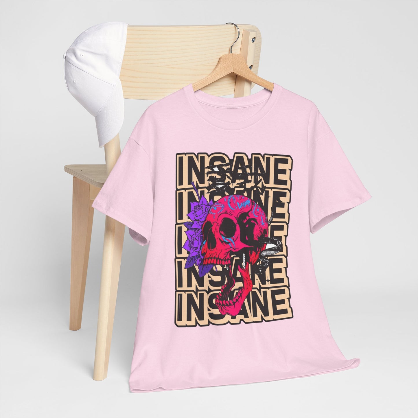 Edgy Skull Art Unisex Heavy Cotton Tee - Perfect for Alternative Fashion Lovers