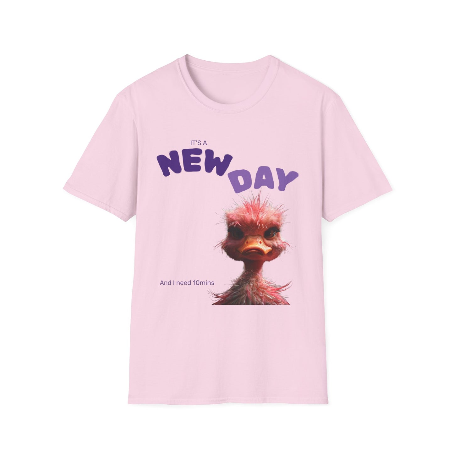 Funny New Day Unisex Softstyle T-Shirt – Perfect for Casual Vibes & Everyday Wear