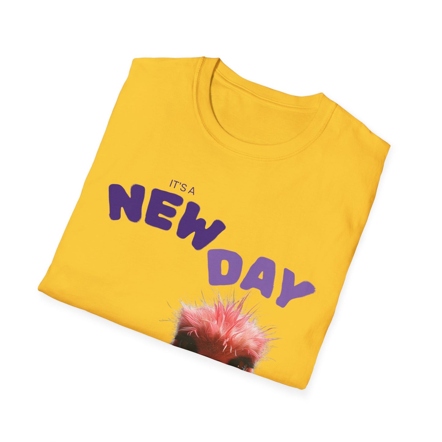 Funny New Day Unisex Softstyle T-Shirt – Perfect for Casual Vibes & Everyday Wear
