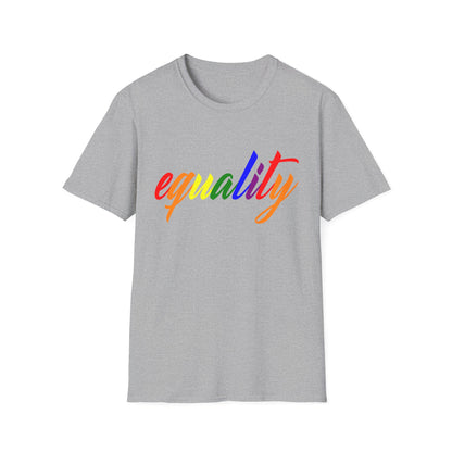 Unisex Equality T-Shirt, Softstyle Graphic Tee, LGBTQ+ Pride Apparel, Inclusive Fashion, Gift for Activists, Casual Wear
