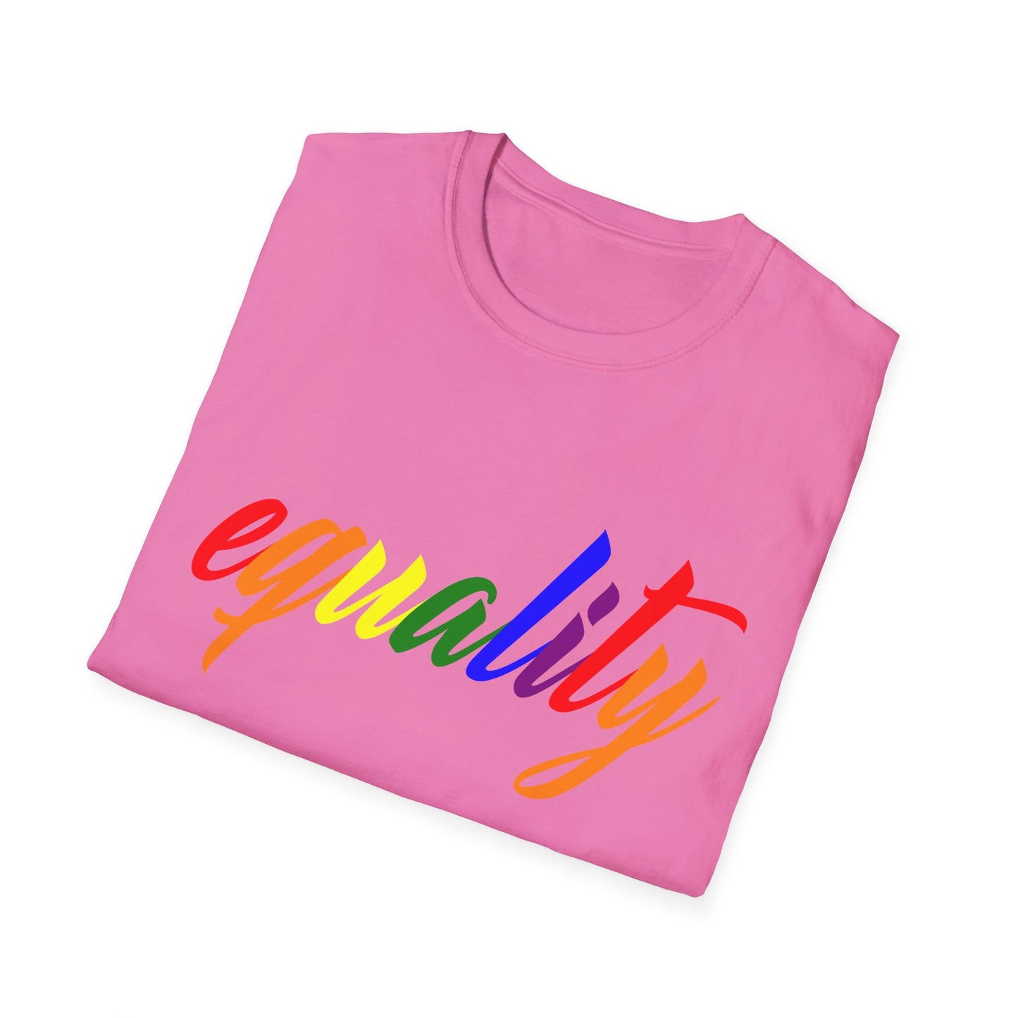Unisex Equality T-Shirt, Softstyle Graphic Tee, LGBTQ+ Pride Apparel, Inclusive Fashion, Gift for Activists, Casual Wear