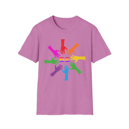 Rainbow Hands Unisex T-Shirt | Be Yourself, Inclusive Apparel, Pride Clothing, Gift for Friends, LGBTQ+ Pride