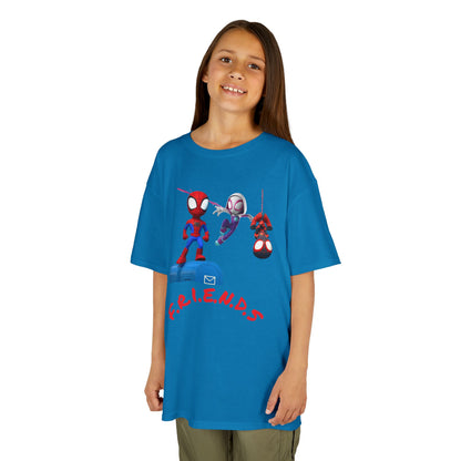 Kids' Friends Spider-Man Tee - Fun & Colorful Cotton T-Shirt for Young Superheroes