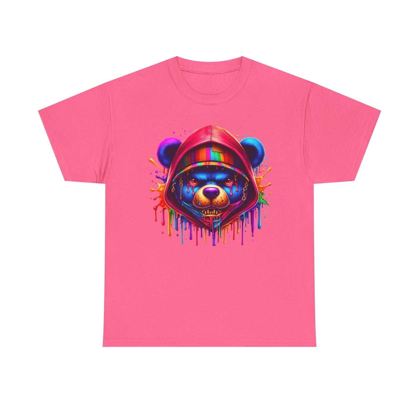 Colorful Graffiti Bear Unisex Heavy Cotton Tee