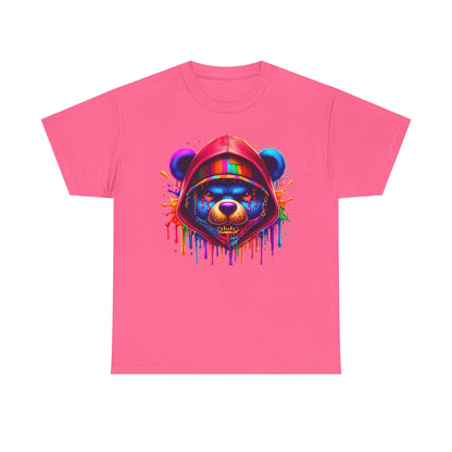 Colorful Graffiti Bear Unisex Heavy Cotton Tee