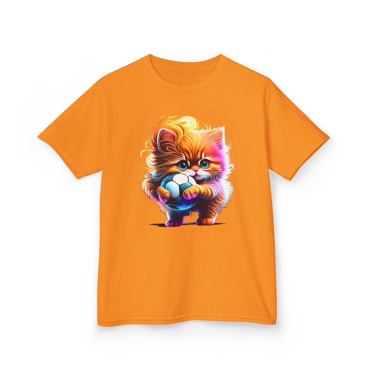 Colorful Kitten Kids Tee - Fun, Playful Cotton T-Shirt for Cat Lovers