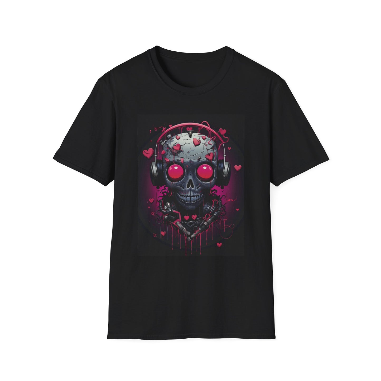 Edgy Skull Graphic T-Shirt with Headphones