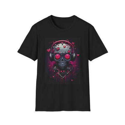 Edgy Skull Graphic T-Shirt with Headphones