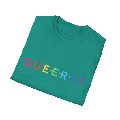 Pride-Inspired Unisex T-Shirt - QUEERAF Graphic Tee for LGBTQ+ Celebrations, Everyday Wear, Gift for Supporters, Inclusive Fashion