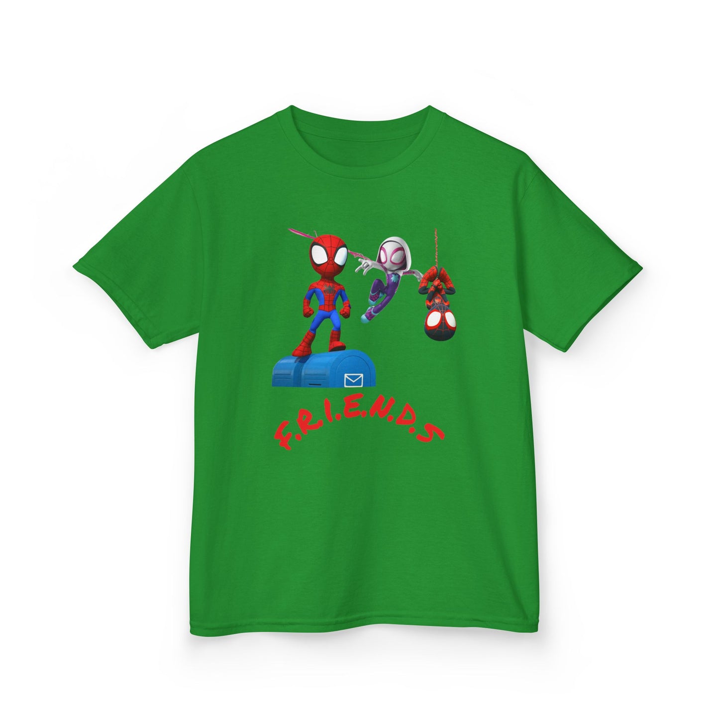 Kids' Friends Spider-Man Tee - Fun & Colorful Cotton T-Shirt for Young Superheroes