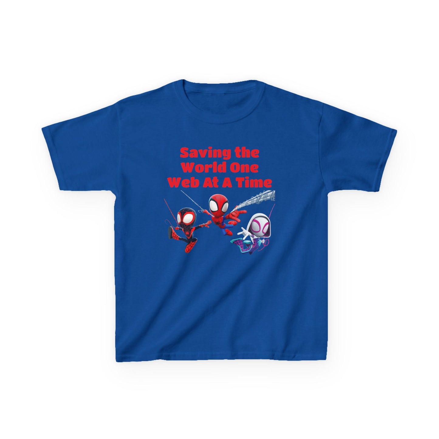 Kids Superhero Tee - Saving the World One Web At A Time