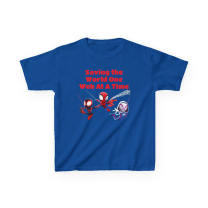 Kids Superhero Tee - Saving the World One Web At A Time