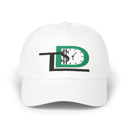 Classic Dad Cap with Embroidered Money Clock Design, Stylish Baseball Hat, Gift for Dads, Casual Accessory, Unisex Cap