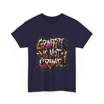 Craft is Not a Crime Unisex Heavy Cotton Tee, Graffiti Art Shirt, Streetwear, Gift for Artists, Art Lover's Top, Trendy Graphic Tee